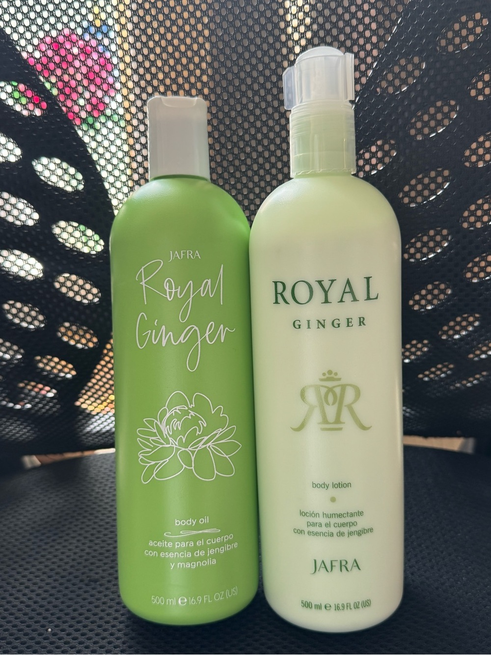 JAFRA Royal Ginger Body Lotion & Body Oil Duo - Light Green and Green